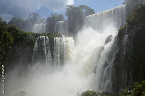 Iguassu waterfalls on the border of Brazil and Argentina