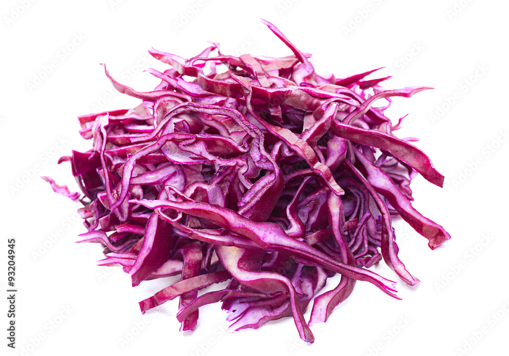 Red cabbage chopped