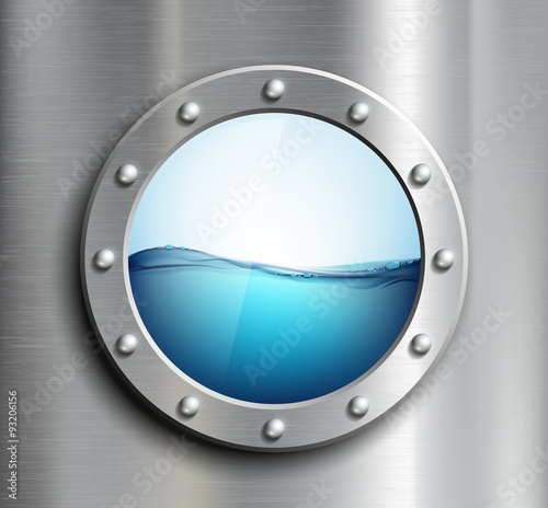 Round window on the ship.