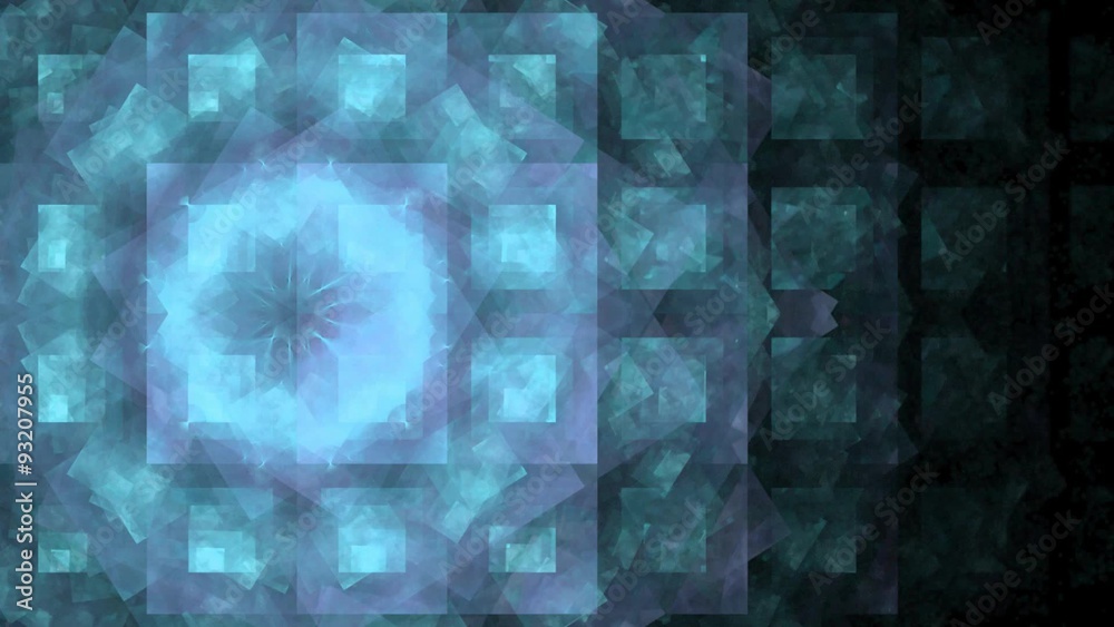 Grell blau Leuchtende Quadrate, Endlosschleife