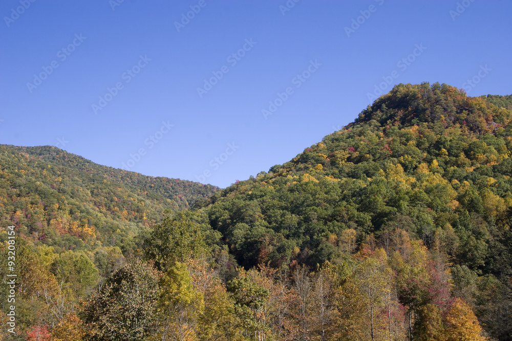 Mountain Peaks in Autumn