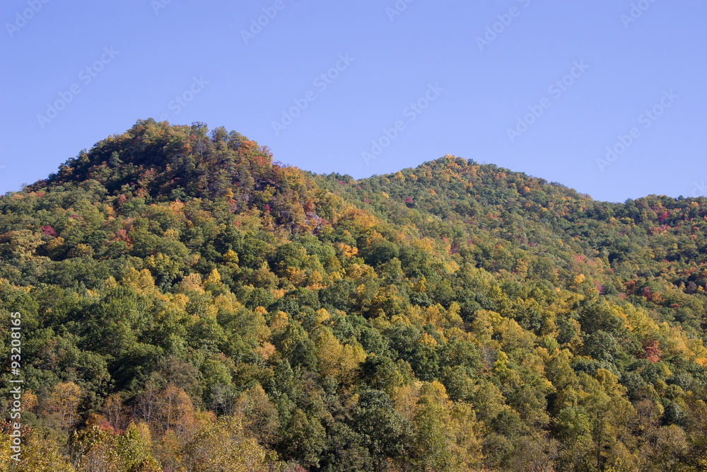 Mountain Peaks in Autumn