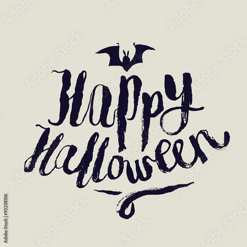 Halloween calligraphy label. 