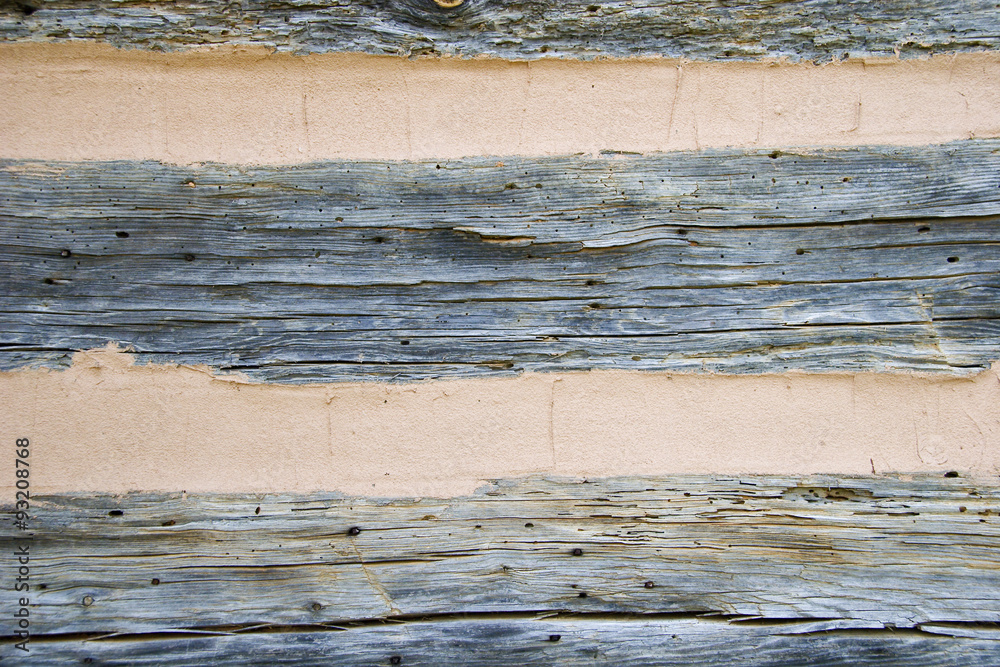 Naklejka premium Cabin Wall with Mortar