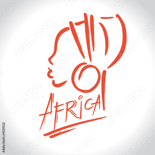 Africa  logo with a female silhouette