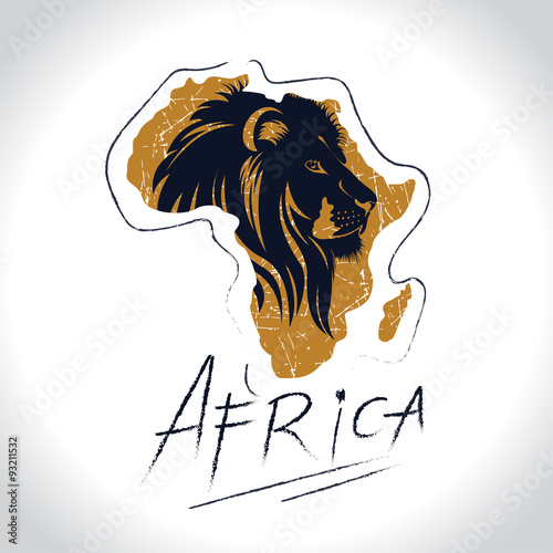 Africa and Safari logo with the lion 2