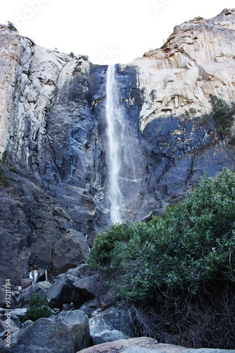 Bridalveil fall in Yosemite National Park in California  USA
