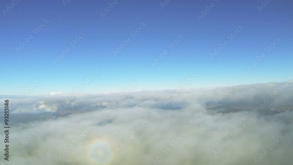 Flight over clouds at height of 2000 meters. Aerial shot from radio-controlled drone Flight over clouds at height of 2000 meters. Aerial shot from radio-controlled drone