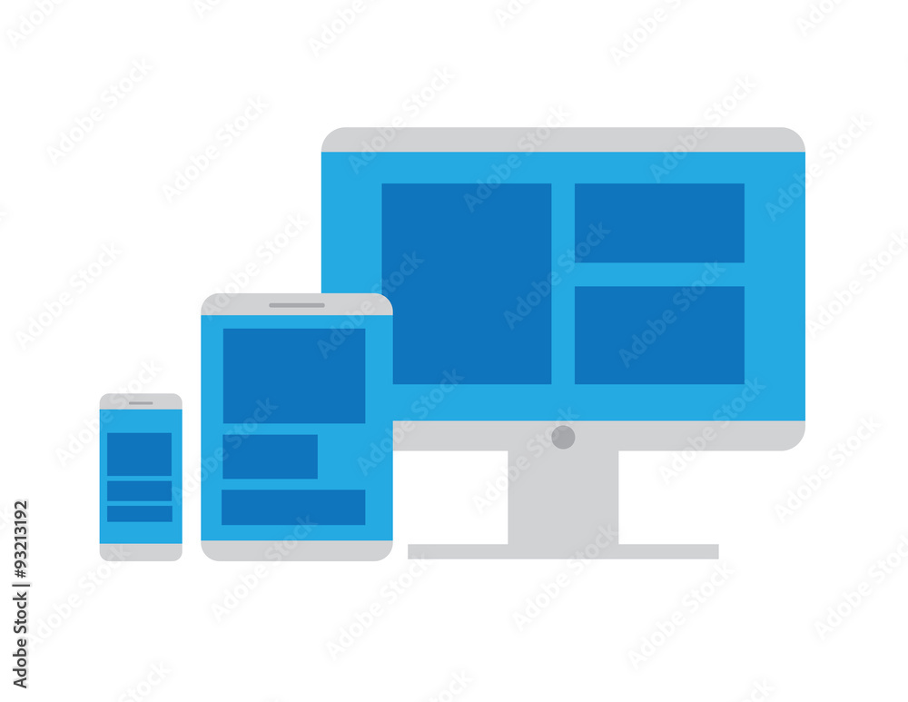 Responsive Web Design Illustration flat design Responsive Web Design Illustration flat design
