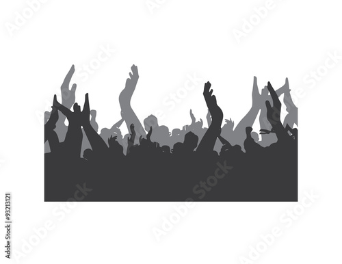 Party People Silhouettes Vector Background