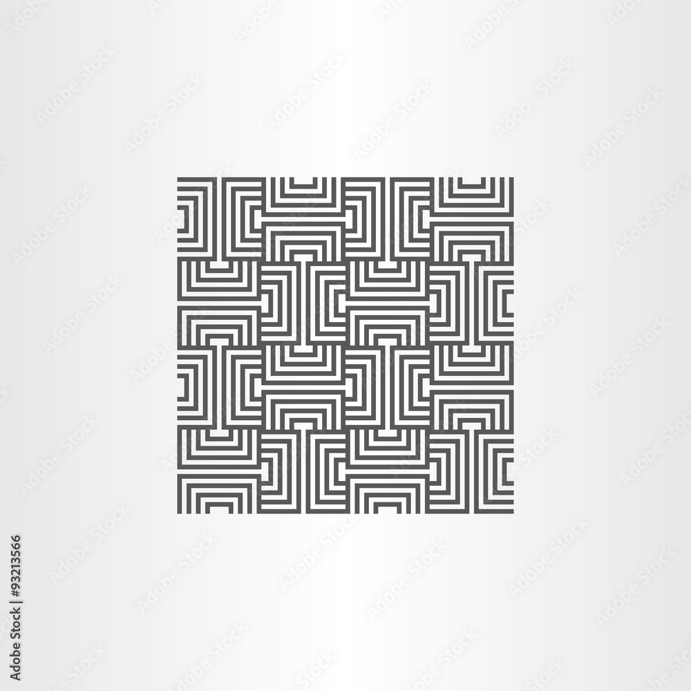 black seamless pattern line background element
