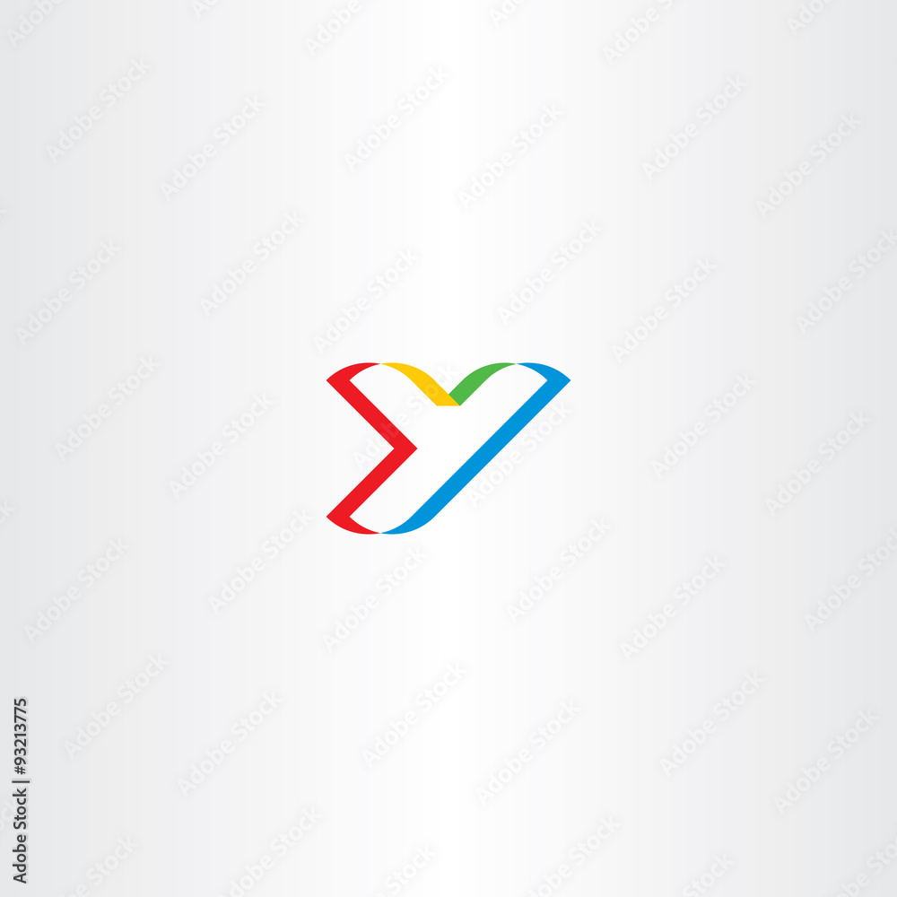 colorful letter y logo stylized icon colorful letter y logo stylized icon