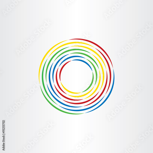 color circle lines abstract vector background