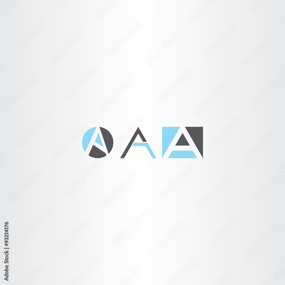 Fototapeta premium letter a logo set gray blue icon