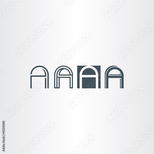 logo vector letter a set icon elements