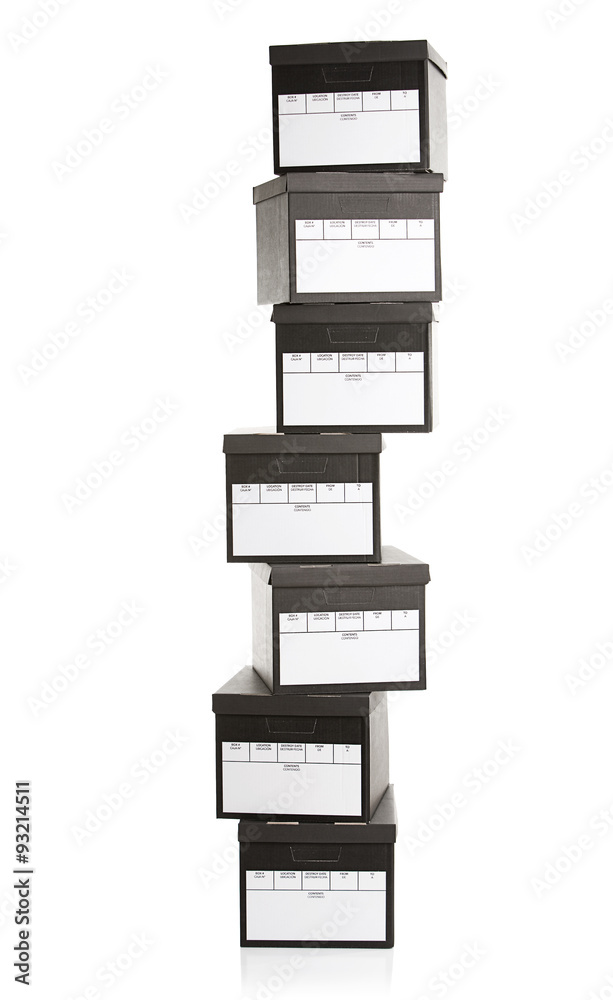 Boxes Stack of Office File Boxes Stock Photo Adobe Stock