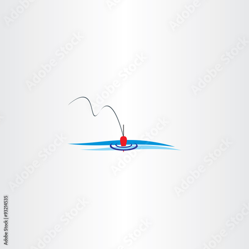 river fishing bobber logo vector