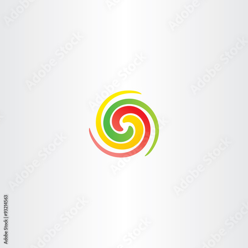 spiral circle colorful business abstract logo icon
