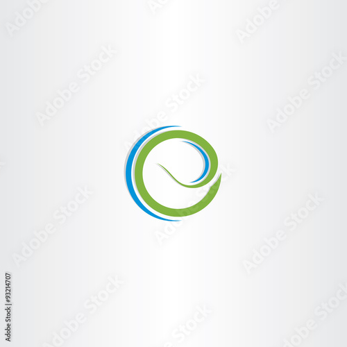 vector letter e bio organic logo icon