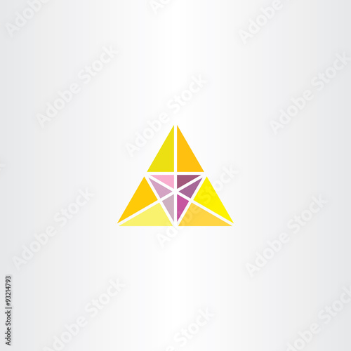 yellow purple triangle business logo