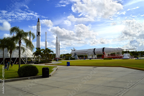 Canvas Print Cape Canaveral, Florida, USA - May 6, 2015: Apollo rockets on displayin the rock