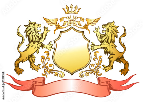 Golden Lion Shield Insignia