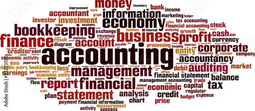 Accounting word cloud concept. Vector illustration