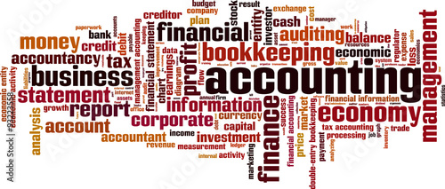 Accounting word cloud concept. Vector illustration