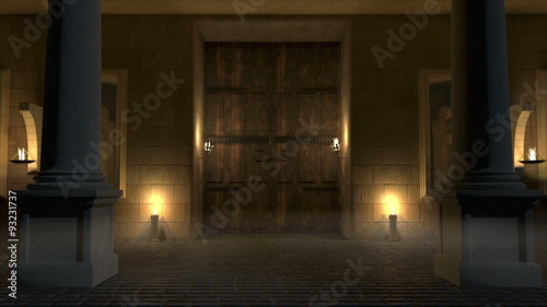 Temple Exterior Flying Camera