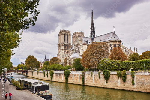 Scenic view of the Notre-Dame cathedral