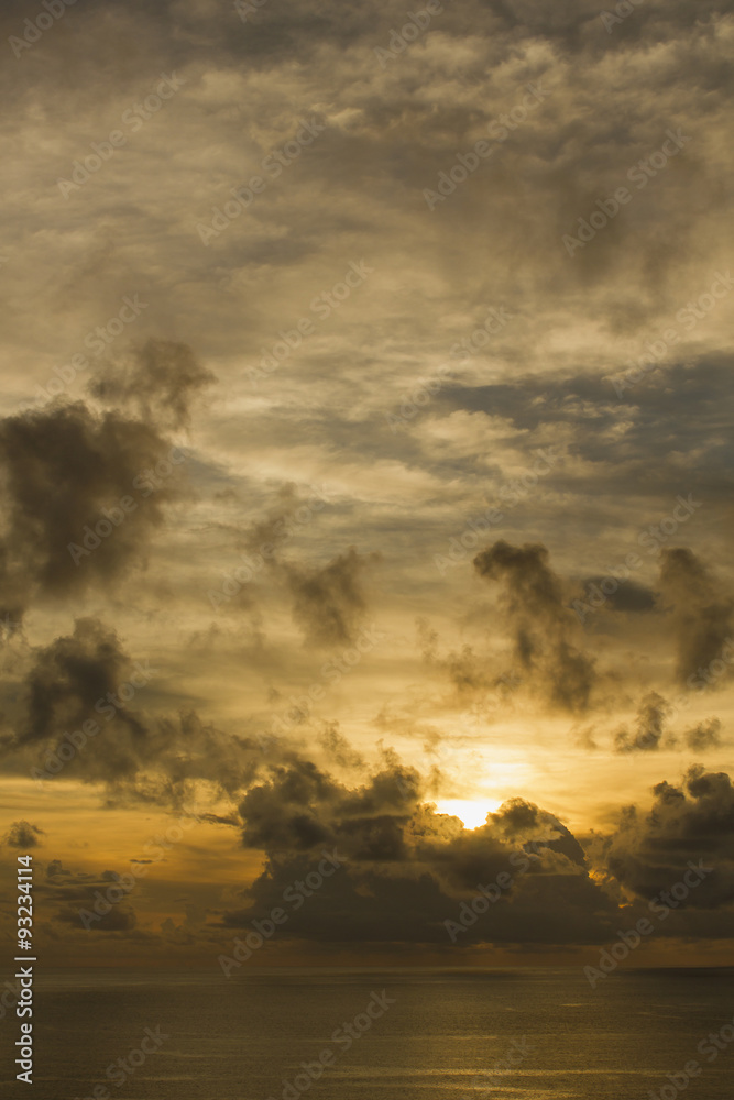 Landscape of cloudy sky and sea in Phuket Thailand