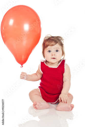Baby with ballon