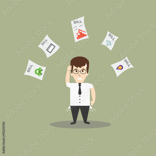 businessman no money for debt