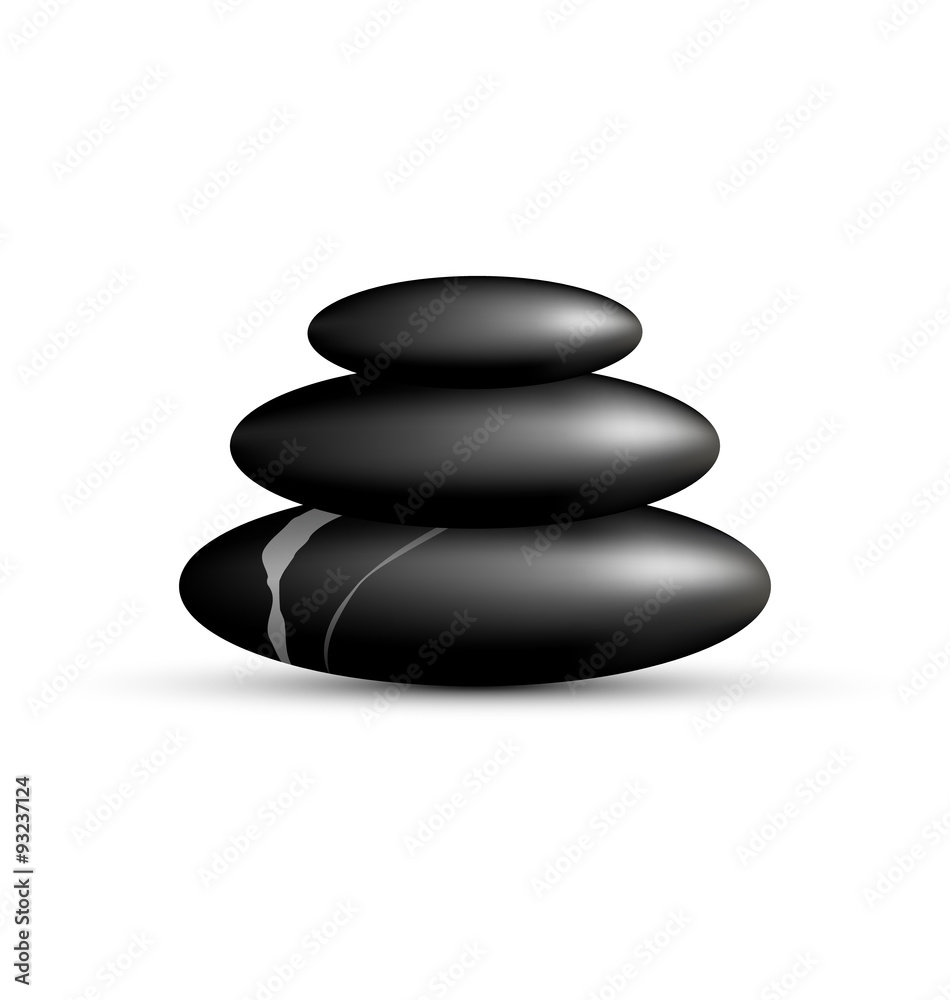 Stack of spa stones isolated on white background Stack of spa stones isolated on white background