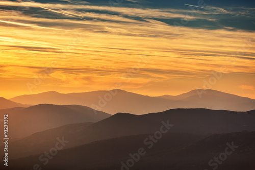 Beautiful sunset over the mountain © ValentinValkov