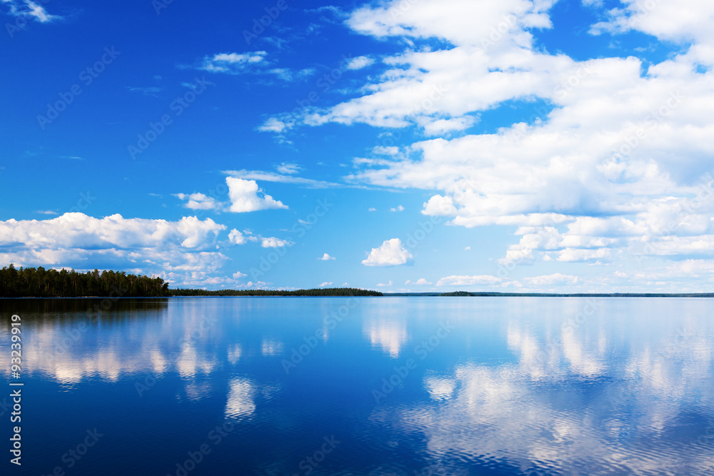 Landscape - water, sky and clouds Landscape - water, sky and clouds