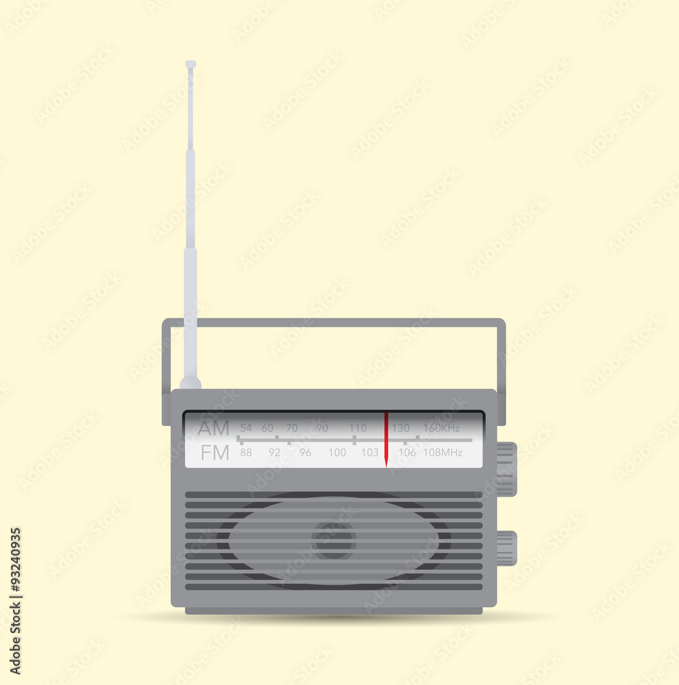 Fototapeta premium Isolated radio receiver illustration