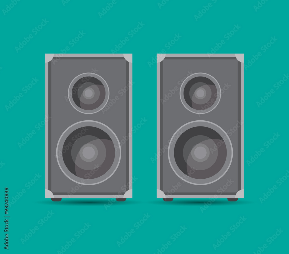 two speaker boxes, vector illustration two speaker boxes, vector illustration