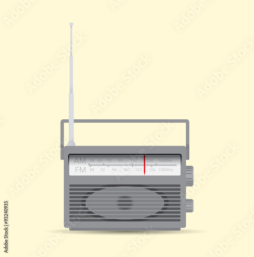 Isolated radio receiver illustration