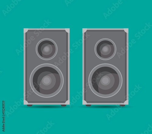 two speaker boxes, vector illustration