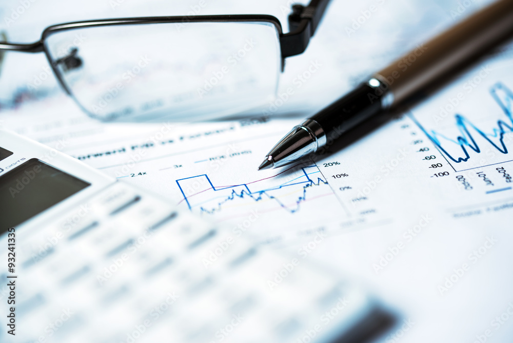 business concept:financial accounting analysis
