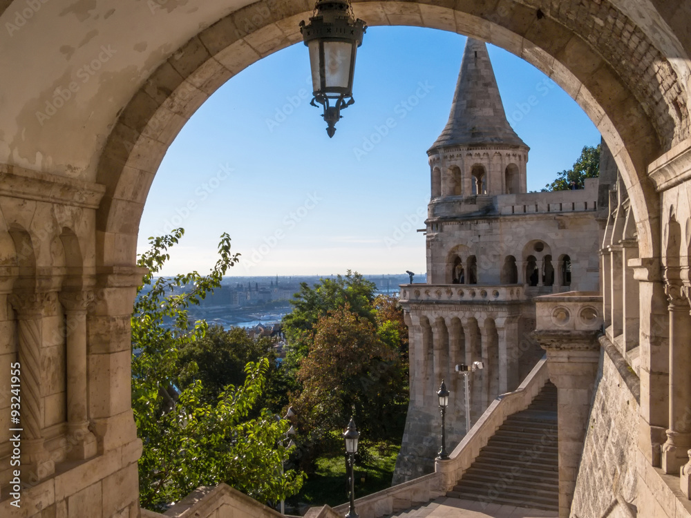 Arch of the Fisherman's Bastion. Budapest, Hungary