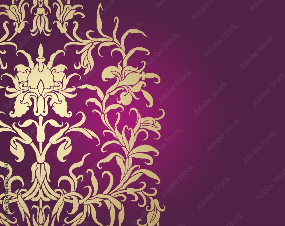 wedding card design, paisley floral pattern , India wedding card design, paisley floral pattern , India