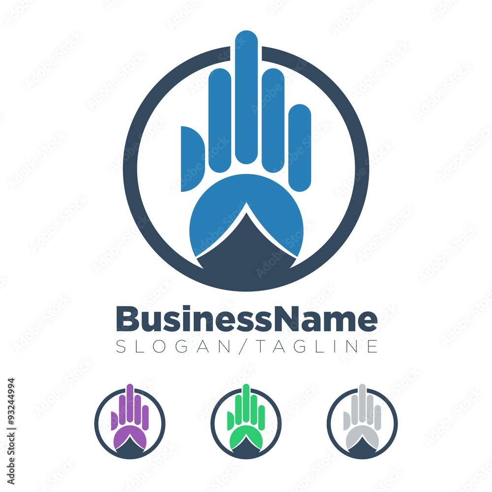 hands vector logo icon hands vector logo icon