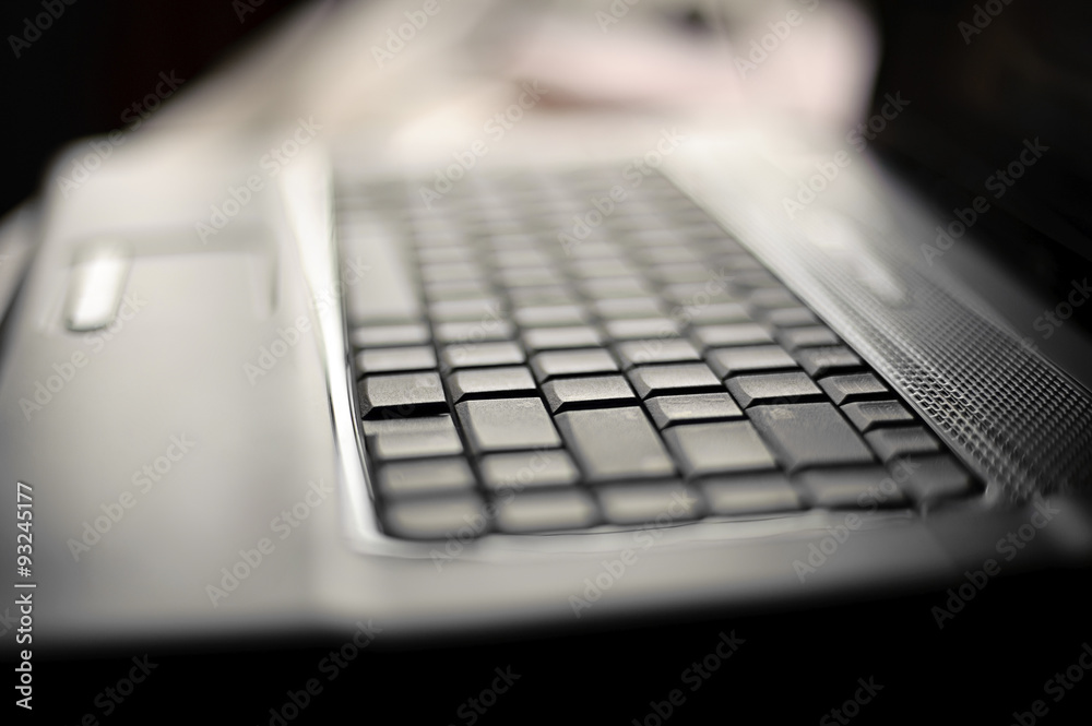 close-up laptop with shallow DOF