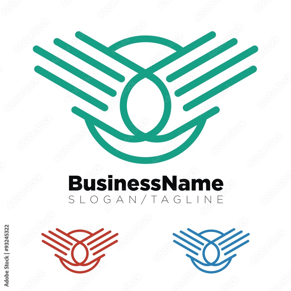 Fototapeta premium hands vector logo icon