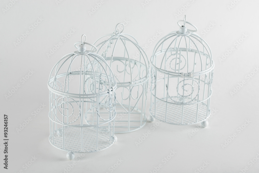 Decorative white cages
