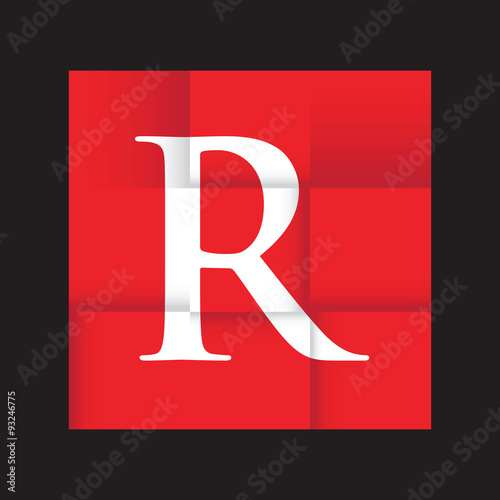 red paper folded background