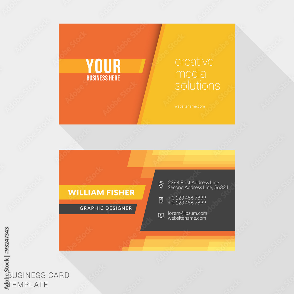 Vector Design Modern Creative and Clean Business Card Template. Flat Design Vector Illustration Vector Design Modern Creative and Clean Business Card Template. Flat Design Vector Illustration