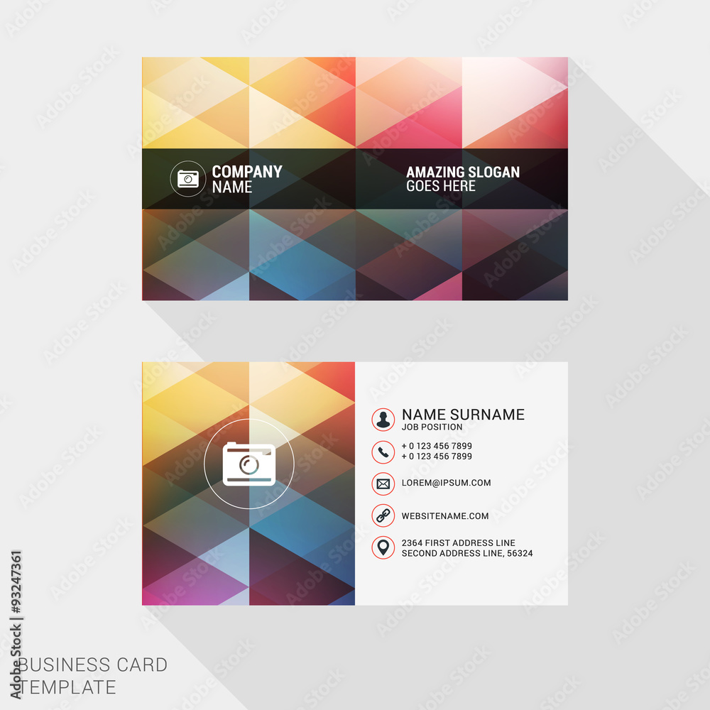 Vector Design Modern Creative and Clean Business Card Template. Flat Design Vector Illustration